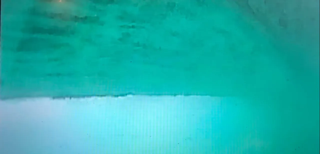 A layer of air clinging to the hull bottom